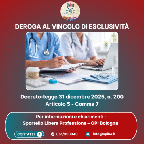 Deroga al vincolo di esclusività: proroga fino al 31 dicembre 2026