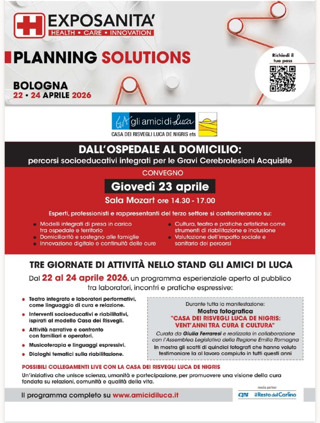 Dall’ospedale al domicilio: percorsi socioeducativi integrati per le Gravi Cerebrolesioni Acquisite – Exposanità 2026