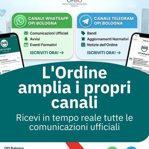 L’Ordine delle Professioni Infermieristiche di Bologna “sbarca” su Telegram e WhatsApp